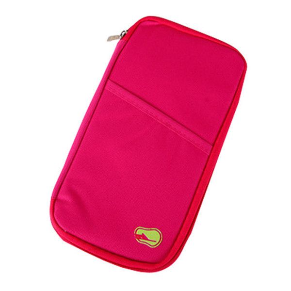 

travel multifunction bag pouch passport id wallet cash holder case, Red;black