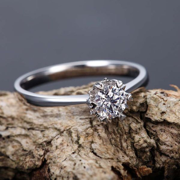 

wyjzy 1 carat ms. engagement ring classic engagement jewelry exquisite ring, Slivery;golden