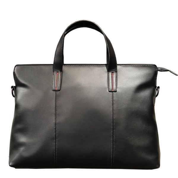 

men new pu leather briefcase, black fashion business handbag cross body bags office lapcomputer bag file handbags