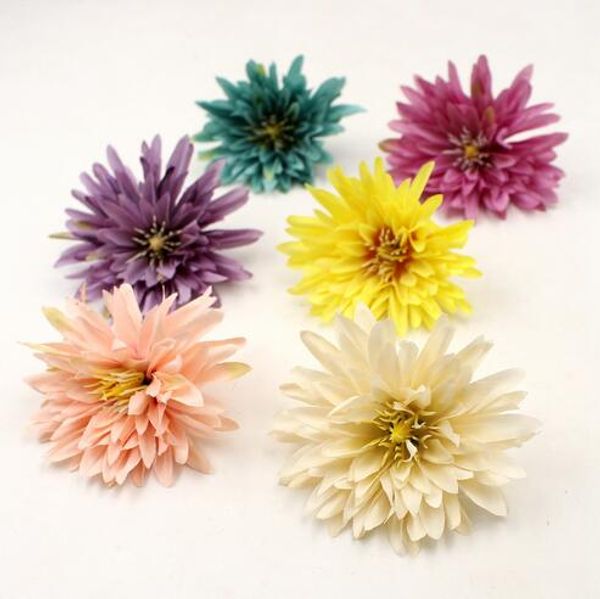 7cm Alta Qualidade Rayon Chrysanthemum Casamento Casa Decorações Decorações DIY Caixa de Presente Caixa de Presente Clip Clip Flower Touch Real 300pcs / lote GB734