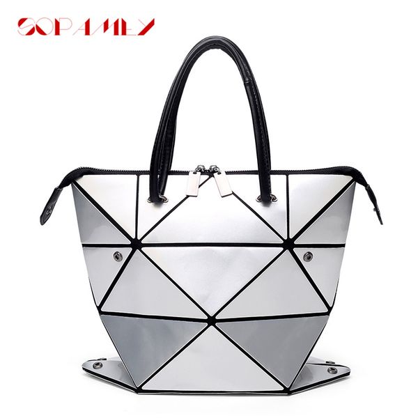 

2019 женщины luminous сумки женщины сложенный геометрическая plaid сумка вскользь tote женщин messenger плеча сумка сумочка mochila