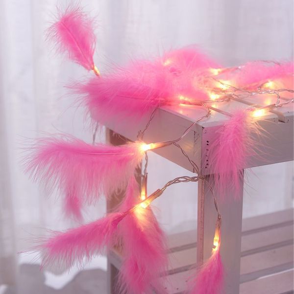 

1.5/2.2m 10/20leds beautiful feather string light night light for christmas party holiday decoration string light holiday lighting