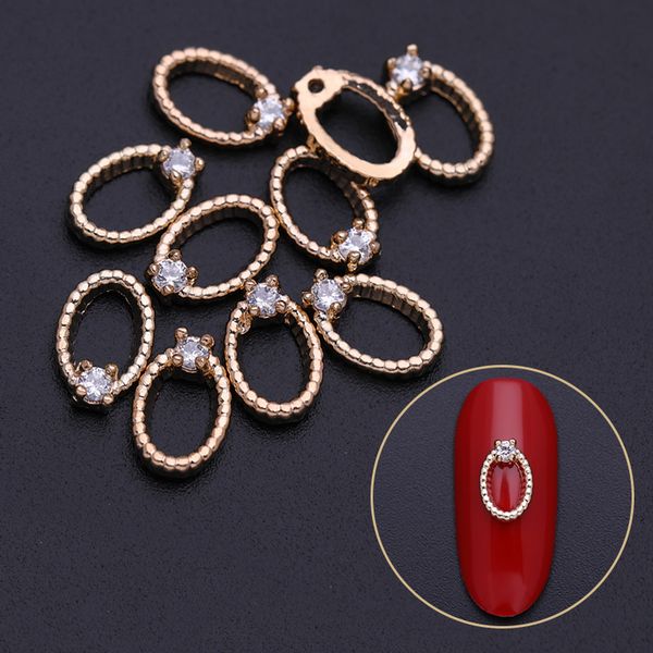 

5pcs 3d nail rivet studs geometric mixed shape flat bottom rhinestones metal nail art decorations diy art tips, Silver;gold