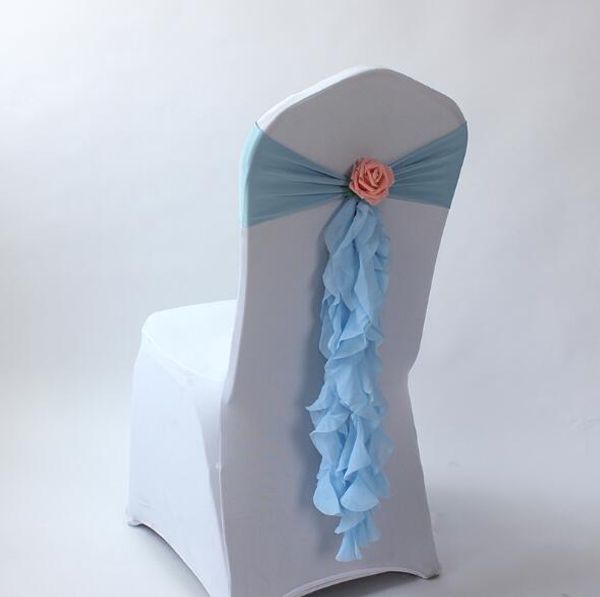 Coprisedie per decorazioni nuziali bellissima fascia per sedia lunga Fascia per sedia da matrimonio di nuovo design Sedie per matrimoni Copre forniture per feste