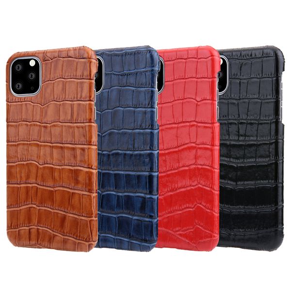 

Премиум Крокодил шаблон Натуральная кожа Защитный чехол Задняя крышка для iPhone 11 1