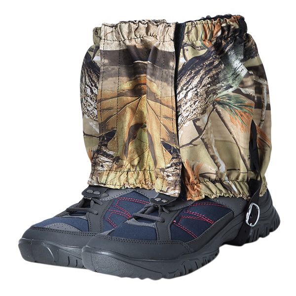 

1 pair hiking gaiters for outdoor camping running walking backpacking, women men ankle leg guard boots legging cover, breathable waterproof, Camo;black