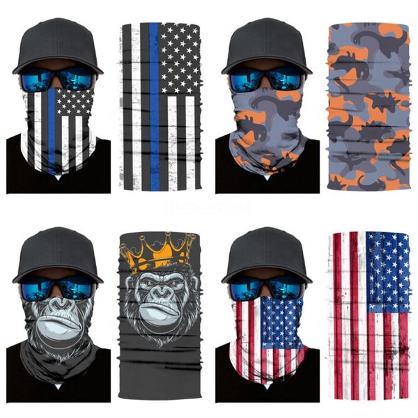 

e protective masks riding mask magic skull scarf multifunctional skull scarf neckerchief motion face mask #790#455, Blue;black