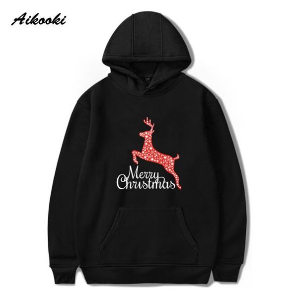 

christmas hoodies sweatshirt men women print western traditional festival hoodie autumn fashion hoodies sweatshirts men's, Black
