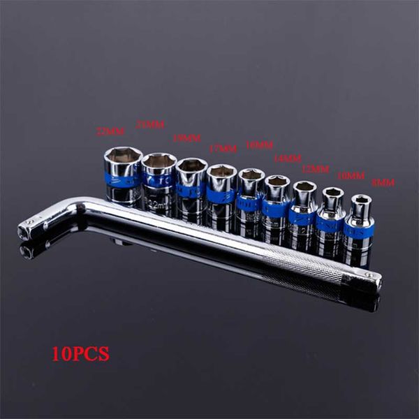 

drive socket set 1/2 inch 9 pieces socket 1piece bending bar mechanic tool kit set for househould and car