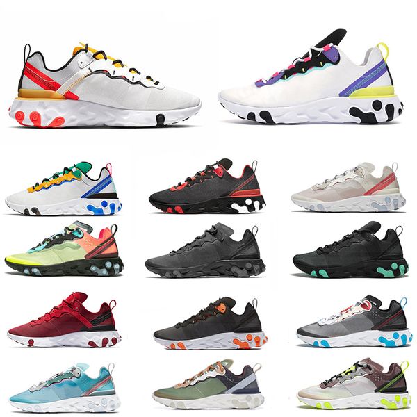 

fashion tour yellow react element 87 55 men women bred running shoes hyper pink moss white green black white trainers sports sneakers, White;red