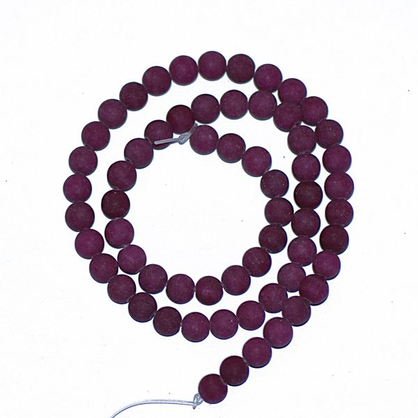 

6mm purple frost jade round beads strand for jewerlry making, Silver