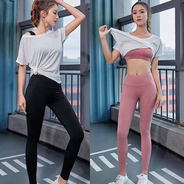 

women tracksuit yoga leggings set sports wear gym clothing 3 piece sports bra short sleeve crop workout fitness suit, White;red