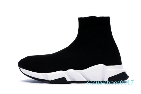 

2019 designer sneakers speed trainer runner black red triple black fashion flat socks boots casual shoes size 36-48 l02 c17