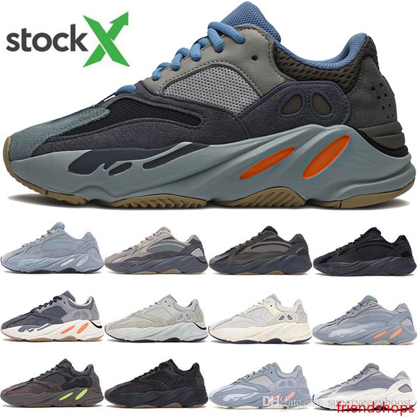 

kanye carbon blue wave runner 700 running shoes men women hospital blue inertia utility black tephra static 3m reflective designer sneakers