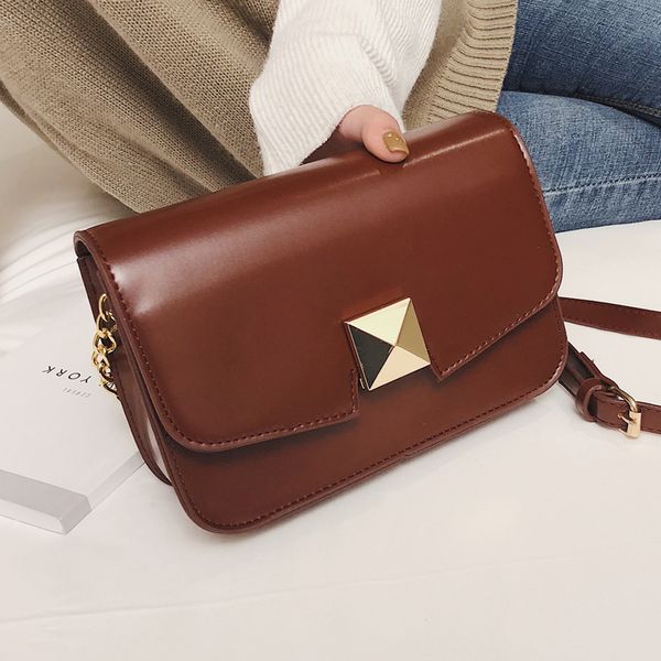 

2019 fashion casual bag women bags girl small handbag lock catch pu soft cross body shoulder bags totes mini pure color a2065