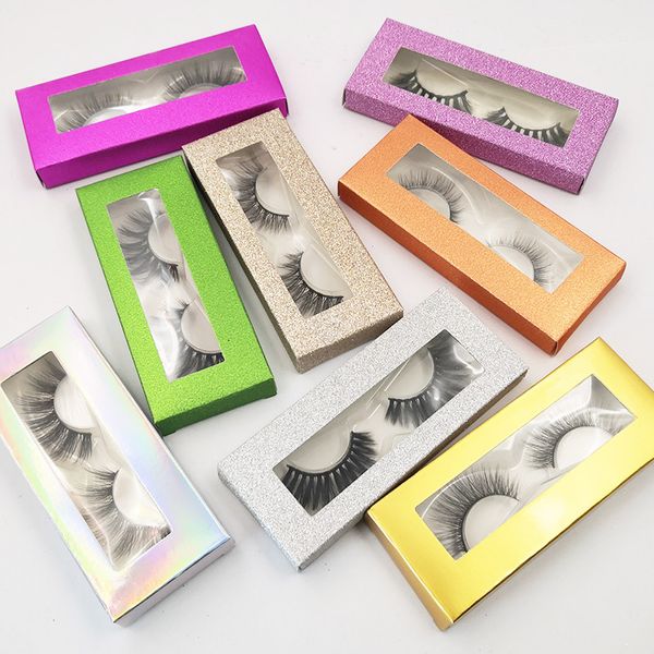 

3d faux mink eyelashes with paper box natural long thick cross eye lash dramatic false eyelash oem/custom/private logo can gga3044-2