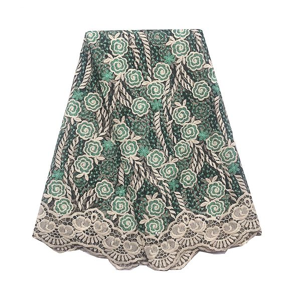 

5 yard африки шнурка высокого качества кружево ткань последние нигерийский тюль кружево материал оранжевый зеленый чистая ткань шнурка 2019, Black;white