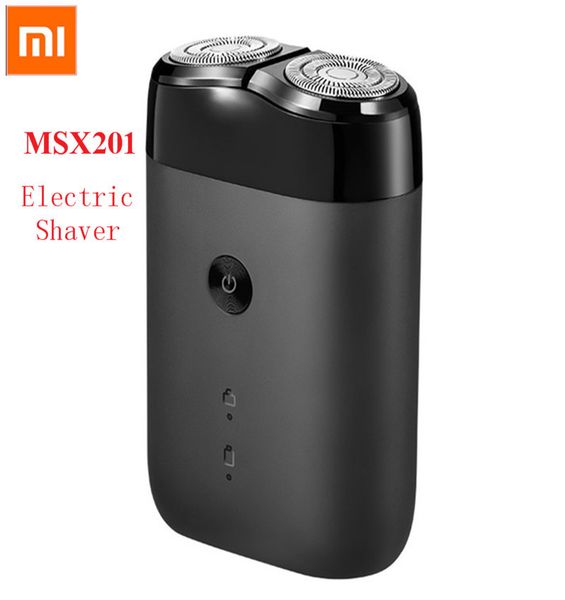 

original 2019 01 mijia msx201 electric men shavers floating head portable rotating double cutter head waterproof shaver