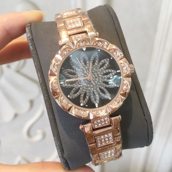 

2019 новый дизайн женские платья часы студент популярные наручные часы из нержавеющей стали кварцевые леди женские часы полный алмаз подарки, Slivery;brown