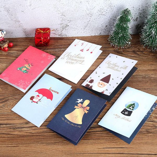 Cartão criativo 3D convite de Natal bonito dos desenhos animados do cartão de Natal de Santa Saudação Gift Card Cartão do Natal XD22723