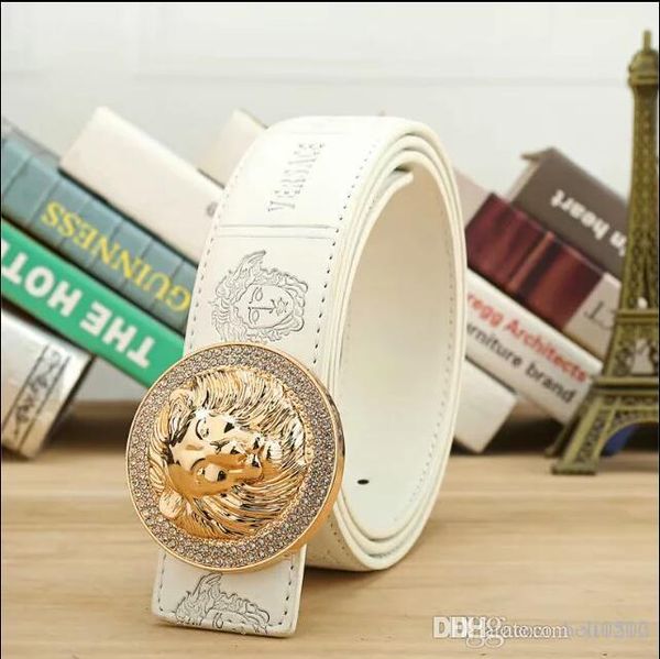 

new brand red color belt mens womens quality genuine designer cowhide belt for men womens belts for gift, Black;brown