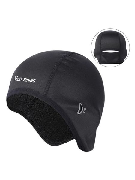 

warm hat cycling hat caps warm keeping windproof stretchy headwarmer for outdoor sports running skiing snowboarding, Black