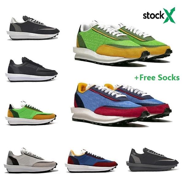 

sacai x ldv waffle daybreak trainers повседневная обувь ldwaffle designer ldv waffle wolf серый сосновый зеленый женская мужская дизайнерска