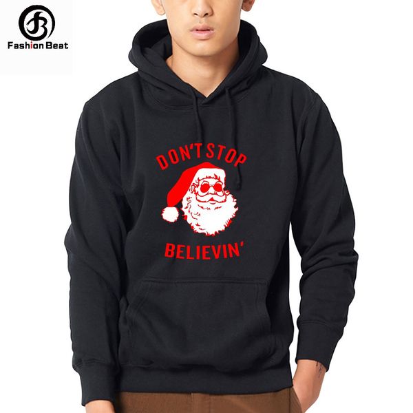 

hip hop santa claus hoodies harajuku hoody polyester sweatshirt merry christmas hoodie winter casual coat pullover, Black