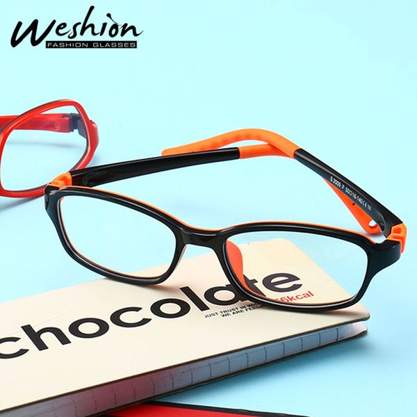 

optical frame glasses kids computer children anti-radiation fatigue blue light blocking digital eye strain gaming sleeping uv400, White;black