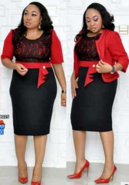 

african dresses for women 2019 new african elastic office women dresses set elegant summer maix match oat for, Red