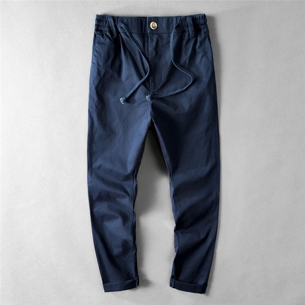 

men's casual cotton breathable loose long pants solid color straight trousers sweatpants brand joggers pant 2019 male jaycosin, Black