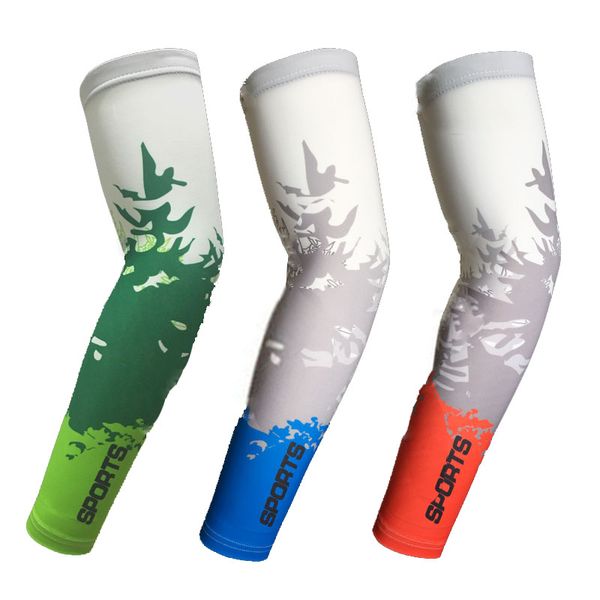 

1 pair bike cycling arm sleeves sun uv protection bicycle armwarmers for outdoor games sports cycling hiking, Black;gray