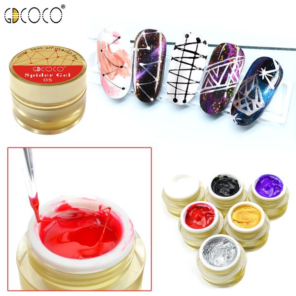 

gdcoco 3d drawing gel soak off uv led 3d modeling gel diy nail design easy to use line to line paint sculpture varnish, Red;pink