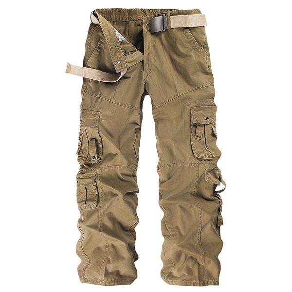 

56001 outdoor trousers pockets straight-cut cargo men's casual pants, Black;gray