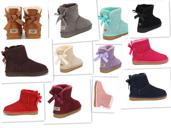 

2019 new au tralia 13 ugg 13 ugg 13 low tube warm hoe cla ic women bow boot luxury 3280 winter warm boot 34 43 lei ure now boot, Black;brown