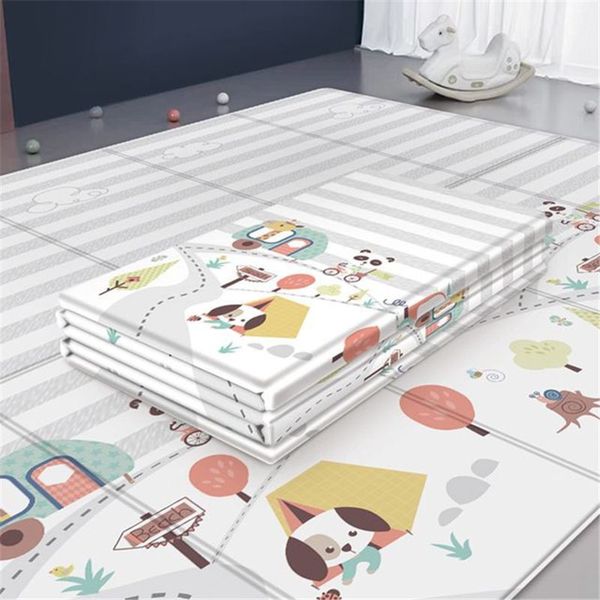 

kids developing mat baby play mat toys for children double-sided cartoon pattern ldpe puzzles carpets rug room nursery decor