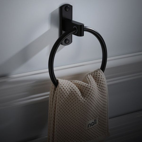

black towel ring, towel rack, european toilet, circular hanging ring, antique bathroom accessories