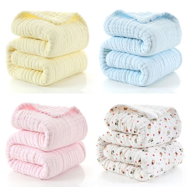 

new newborn infant children quilt cover blanket wrinkle gauze 12 quilt cover bath towel blanket bath towel layers thickened 115*115cm