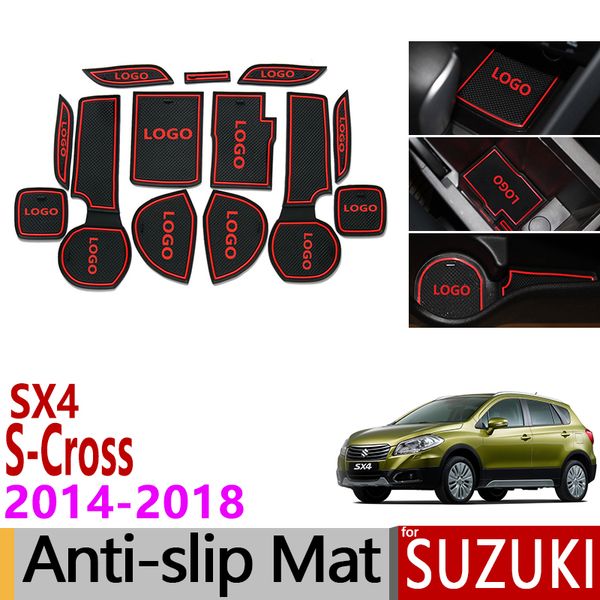 

anti-dirty pad for sx4 s-cross 2014 2015 2016 2017 2018 accessories door groove gate slot anti-slip mat car