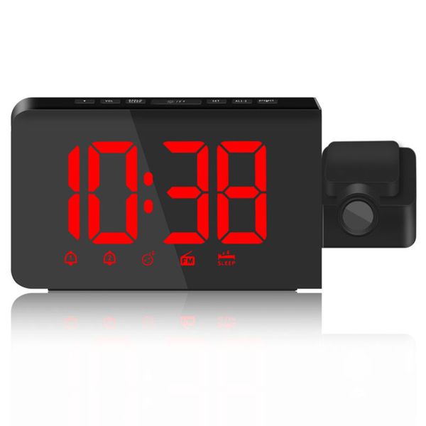 

changing of brightness day/night ac power fm radio clock ,12/24 hour projection snooze alarm table clock