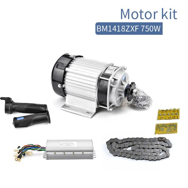 

bicicleta electrica ebike kits 750w 48v/60v bldc brushless motor bm1418zxf bicycle motorcycle tricycle hub controller chain