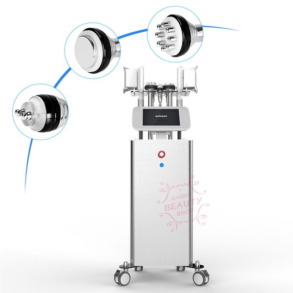 

40k cavitation massage bipolar rf body slimming cooling system fat loss body face skin tightening machine, Black;white