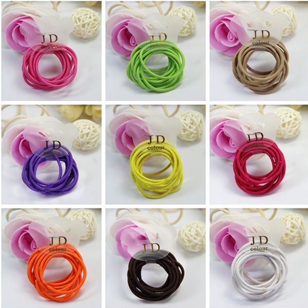 

2020 jd scrunchies кольцо волос девушки красочные резиновый канат малые круги хвостик holder малый круг резинка тросы аксессуары для волос d, Slivery;white