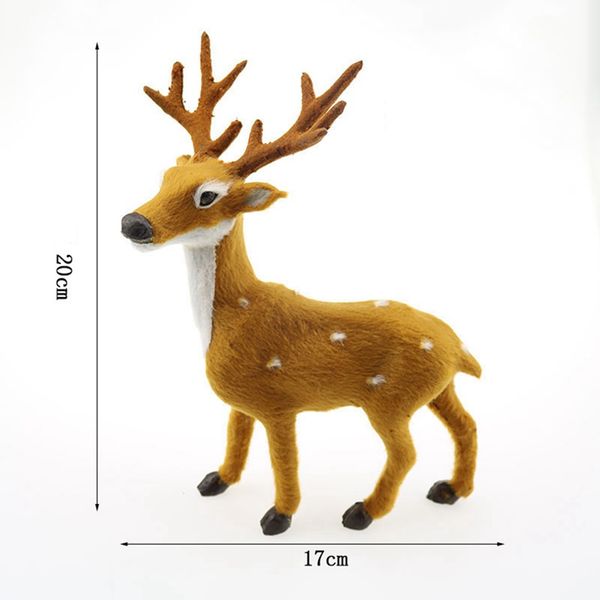 

cute gift 4 size christmas deer decoration plush reindeer furry deer home christmas ornament happy new year gift