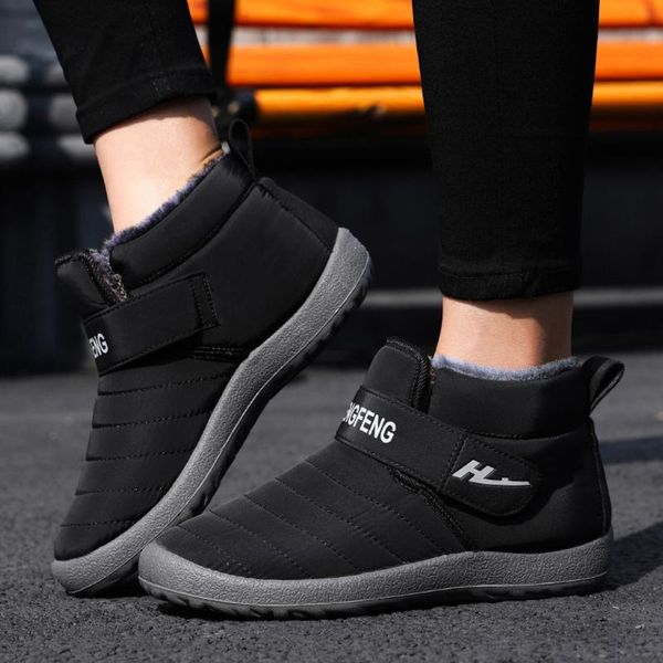 

men boots winter waterproof men shoes warm fur snow boots plush inside shoes black winter for plus size mans footwear