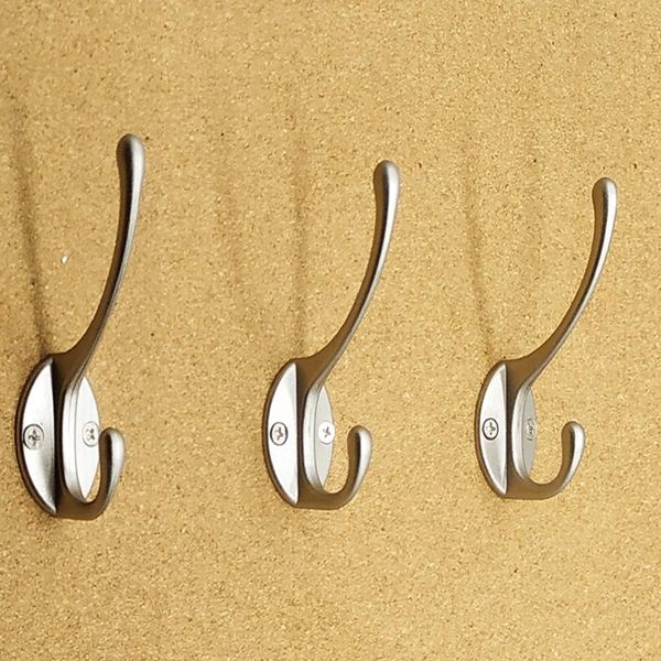 

10 pack heavy duty dual coat hooks wall mounted with 20 screws retro double hooks utility for coat, scarf, bag, towel