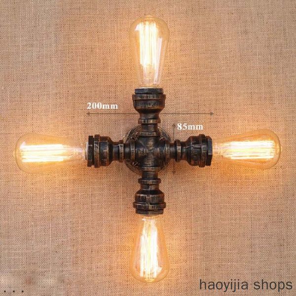 

new e27 loft lamp plating interior lighting retro rust tube light household bedroom dining room decoration retro industrial wall