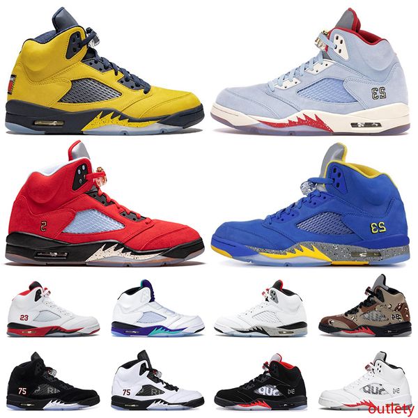 

new designer 5s basketball shoes trophy room michigan sup desert camo ice blue retro psg x pairs star suede 5 mens trainers sneakers