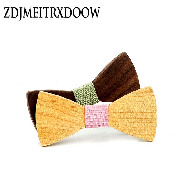 

children fashion formal wooden bow tie kid classical geometric bowties colorful butterfly wedding party pet bowtie tuxedo ties, Black;gray