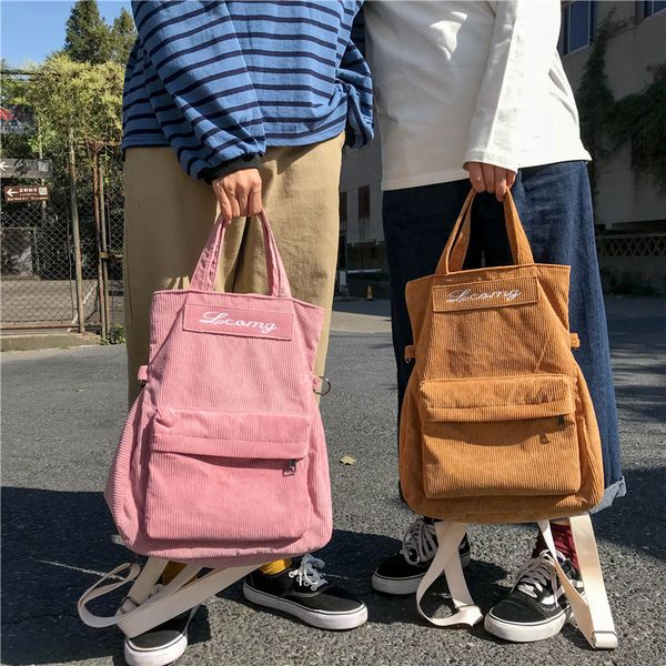 

вельвет eco tote туристический рюкзак студенческая книга сумка школьная сумка 5 цветов cyd12765